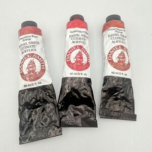 Daniel Smith Ultimate Acrylics 3 Tube Set Quinacridone Red Scarlet Orange 60ml